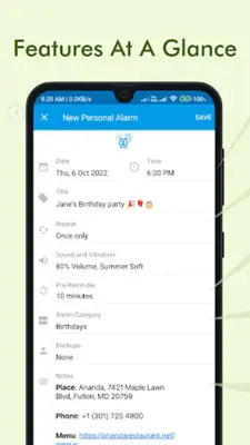 Galarm - Alarms and Reminders android App screenshot 6